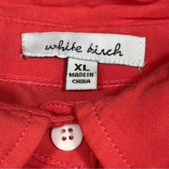 WHITE BIRCH Pink Black Ombre Button Down Roll Tab Long Sleeve Top Women's XL - Picture 5 of 8